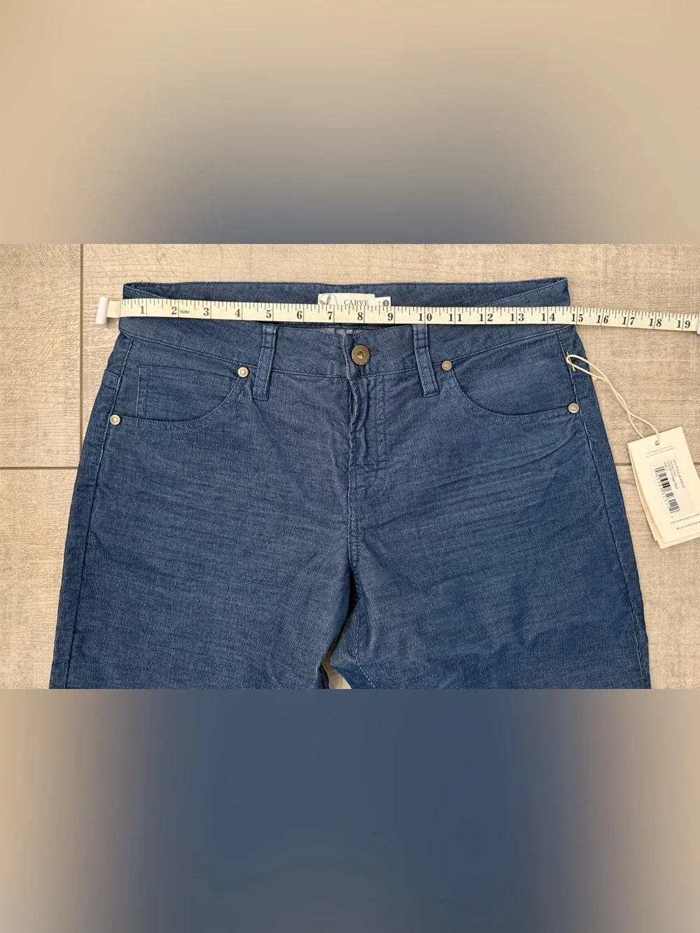 Women’s Title Nine Carve Design Carson Cord Dogtown Pants Size 2 Vintage Blue